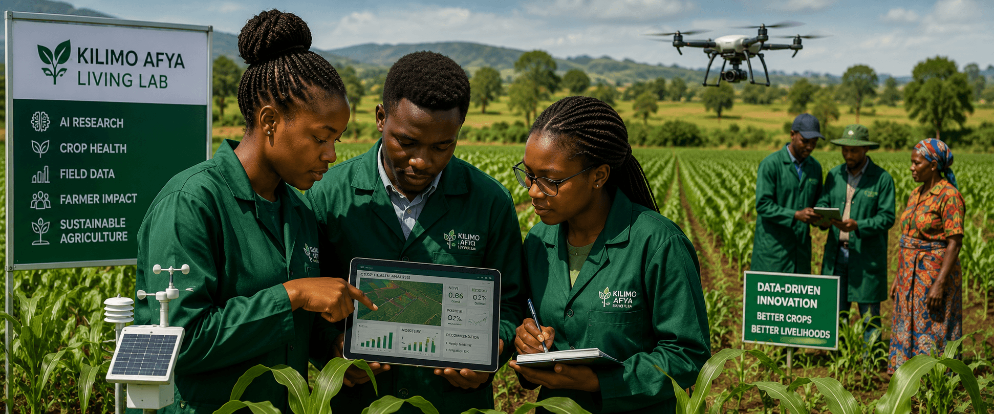 Kilimo Afya Living Lab field research and data collection